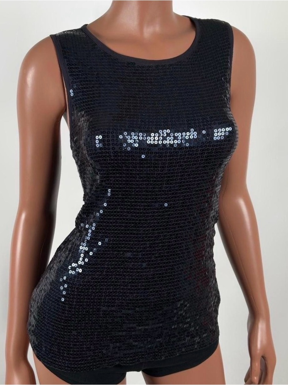 Michael Kors Black Sequin Tank Top